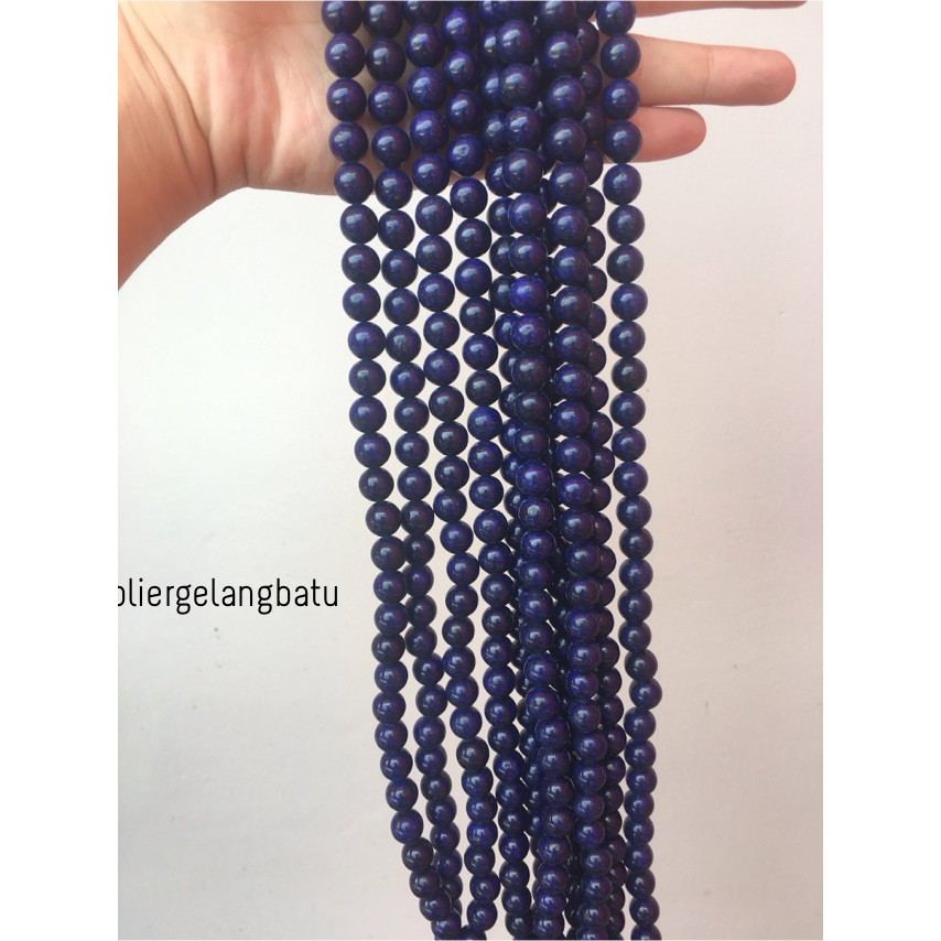 Limited edition Premium Lapiz lazuli 1 renceng termurah 10mm bahan gelang kalung aksesoris craft diy