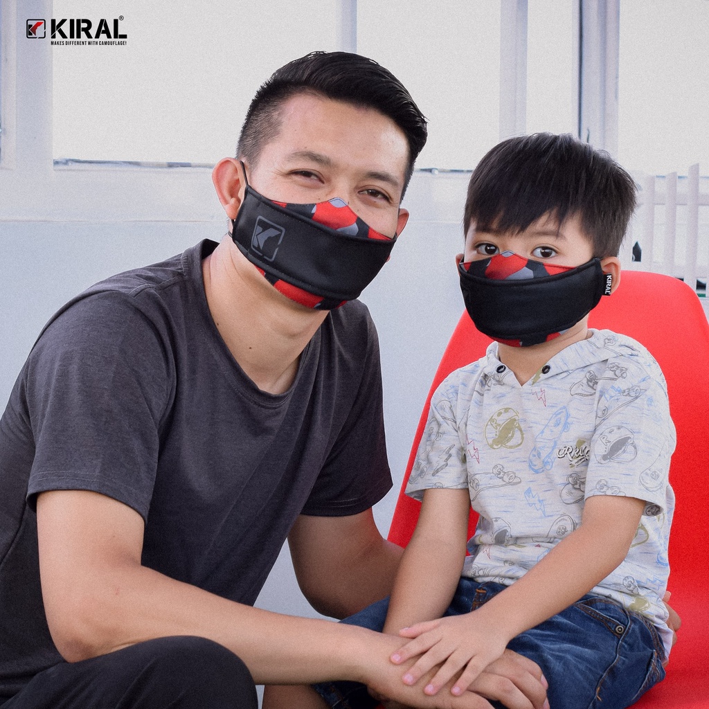 CAMOMASK FAMILY Masker Kain Anak 3D 3 ply Lapis Korea Headloop Earloop Motif Non Medis Anak Keren