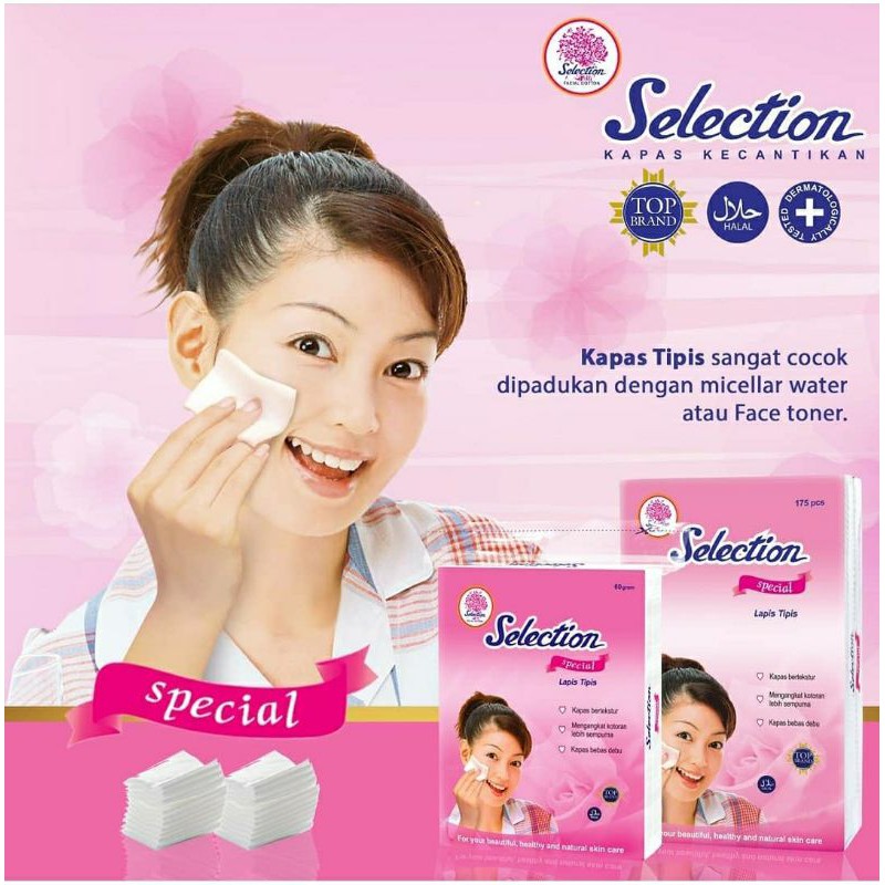 Kapas Selection Facial Cotton Round Kapas Tipis Toner Pembersih Wajah Bulat | Kotak | Cotton Bud