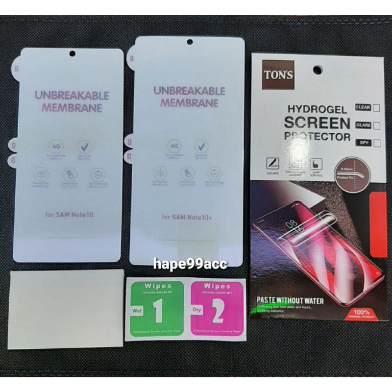 Samsung note 10 note 10 plus anti gores hydrogel matte screen protector