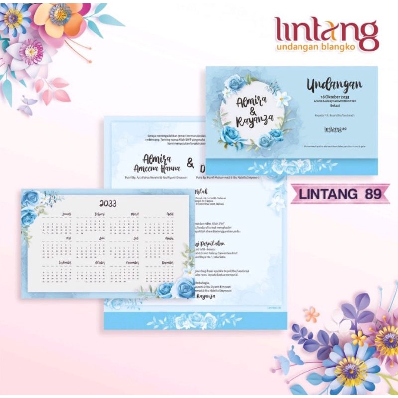 

CETAK Undangan pernikahan Lintang