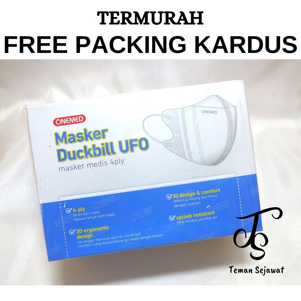 MASKER DUCKBILL UFO PUTIH ONEMED 4 ply