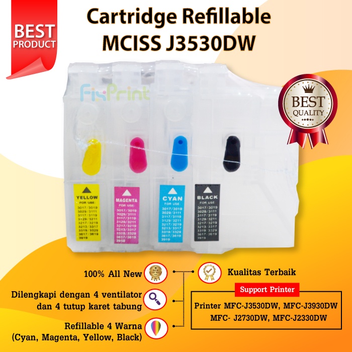 Cartridge Refillable MCISS Brother LC3617 LC3619 LC3017 LC3019 LC3029 LC3111 LC3117 LC3119 LC3129