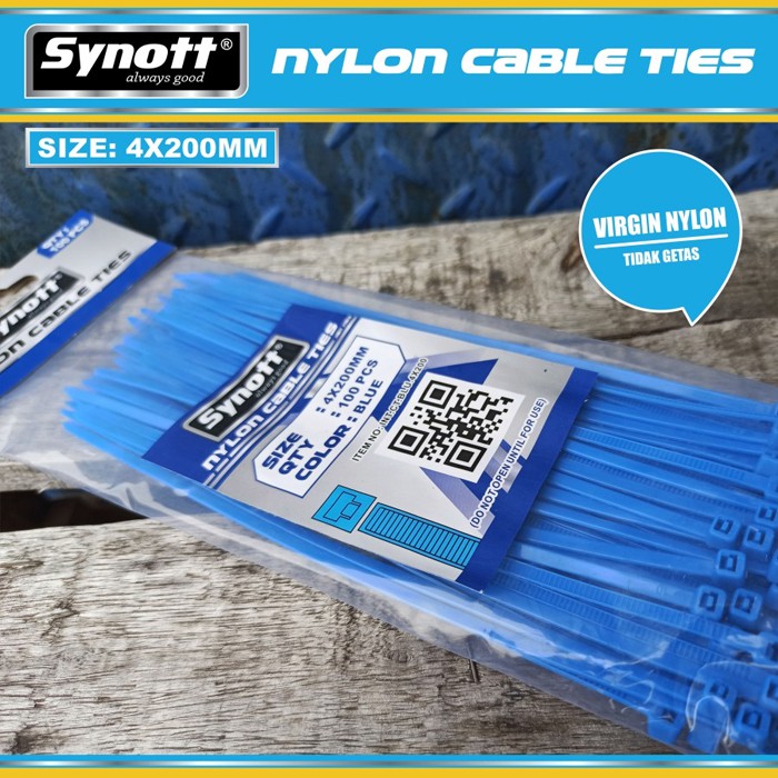 KABEL TIE 4 X 200 MM / SYNOTT CABLE TIES ISI 100 PCS