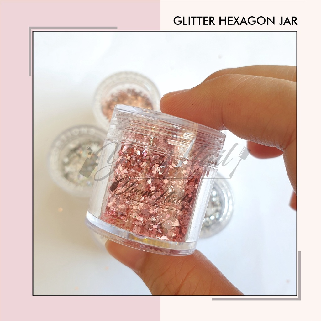 Glitter 5 grams glitter hexagon gliter holo silver gold rose gold rainbow colors effects