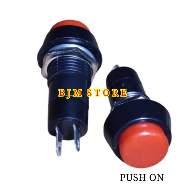 Saklar PUSH ON Bulat - Switch PUSH ON