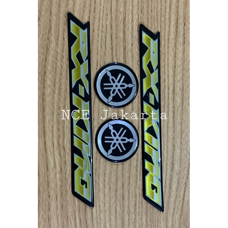 SEPASANG EMBLEM STIKER TIMBUL YAMAHA RX KING-NO 2
