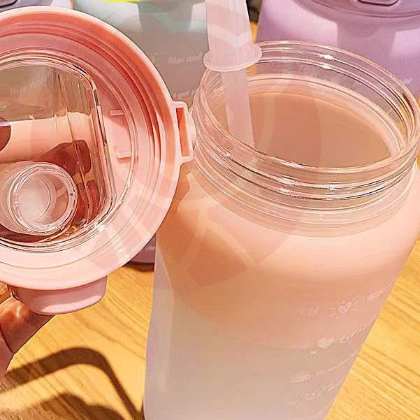 ✥ Heenoor Botol Plastik+2D Stiker+3D Stiker Handcarry 2000ml BPA Free Sport Bottle Portable | Big Si