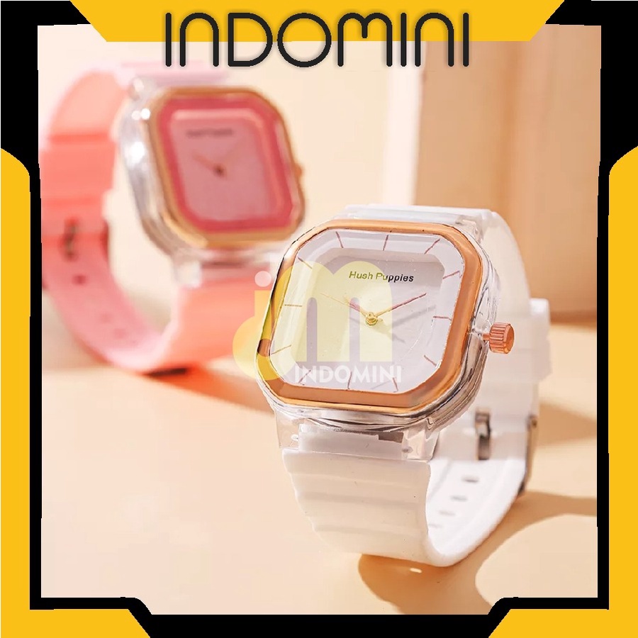 INDOMINI JT036 jam wanita hosh poppies kotak rubber crono off type hp60