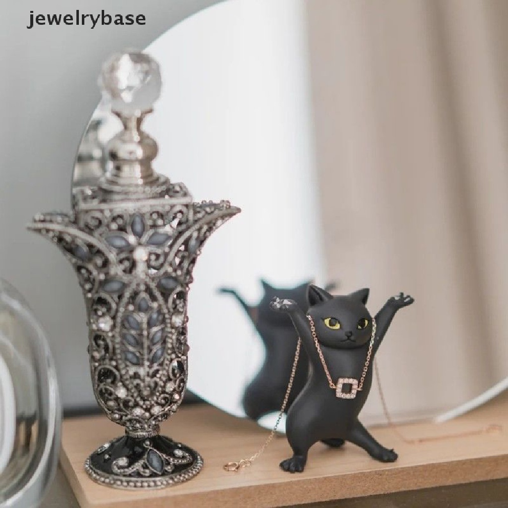 (jewelrybase) Stand holder Pulpen / stationery Desain Kucing Lucu Untuk Meja