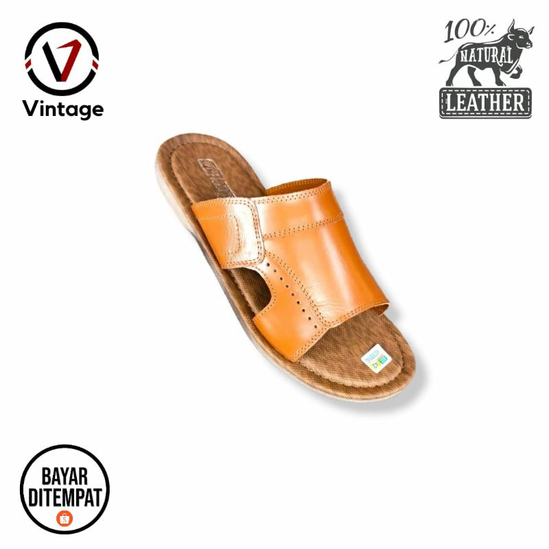 VINTAGE ID Sandal Kulit Pria Original Vintage