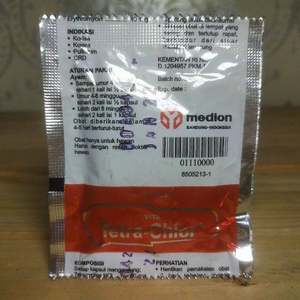 Obat Ayam (Vitamin dan Antibiotik) Tetra-Chlor