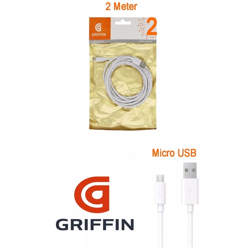 PROMO KABEL DATA GRIFFIN ORIGINAL MICRO 100CM 200CM 300CM HIGHSPEED CHARGING