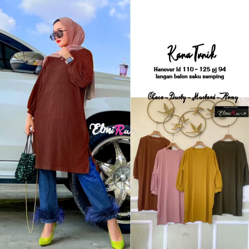 KANA TUNIK BY ELMIRA (TUNIK MUSLIMAH) Tunik wanita rekomended