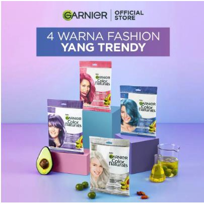 ^ KYRA ^ GARNIER Semir Rambut Express Hair Color Naturals Tanpa Reaksi Amonia - Kemasan Sachet