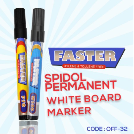

SPIDOL HITAM FASTER P70 PERMANEN DAN SPIDOL WHITE BOARD MARKER W500 FASTER