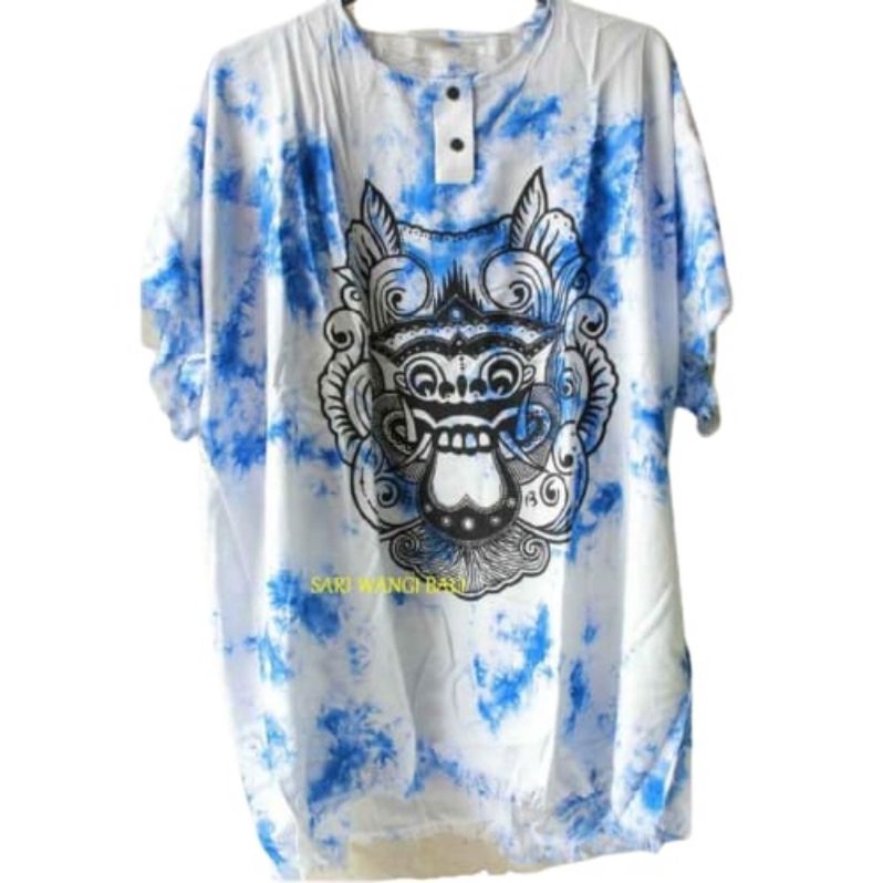 KAOS BARONG BALI DEWASA L &amp; XL TYE DYE MURAH HIGH QUALITY | BAJU BARONG BALI DEWASA PUTIH L &amp; XL