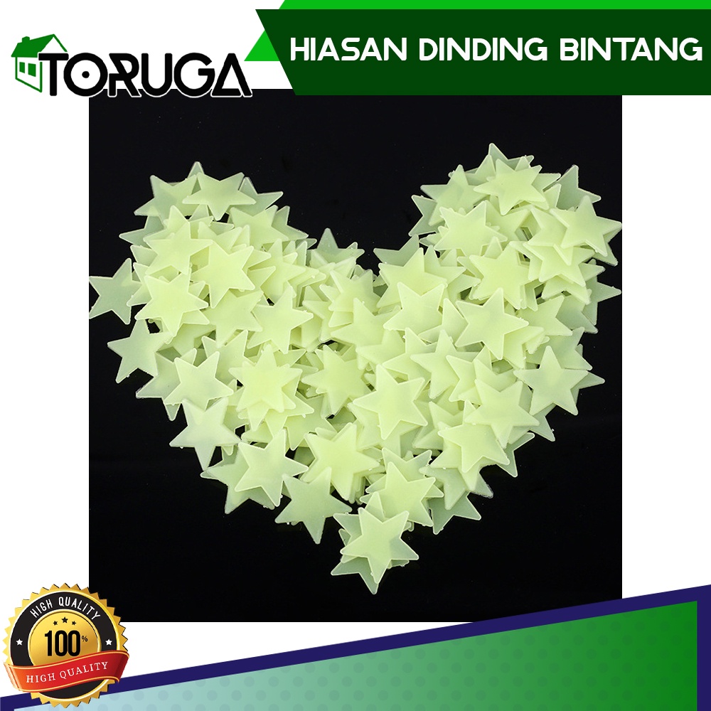 Hiasan Dinding Star Wall Sticker Stiker Bintang Glow in th Dark