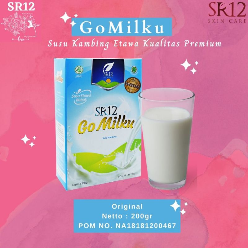 

SR12 GoMilku Rasa Original / Susu Kambing Etawa / Susu Kesehatan / Mengatasi Asam Lambung / Memperlancar ASI / Mengatasi Darah Tinggi / Mengatasi Masalah Jantung / Mengatasi Asma / Meningkatkan Imun / Memperlancar Sistem Pencernaan / Mengatasi Diabetes /