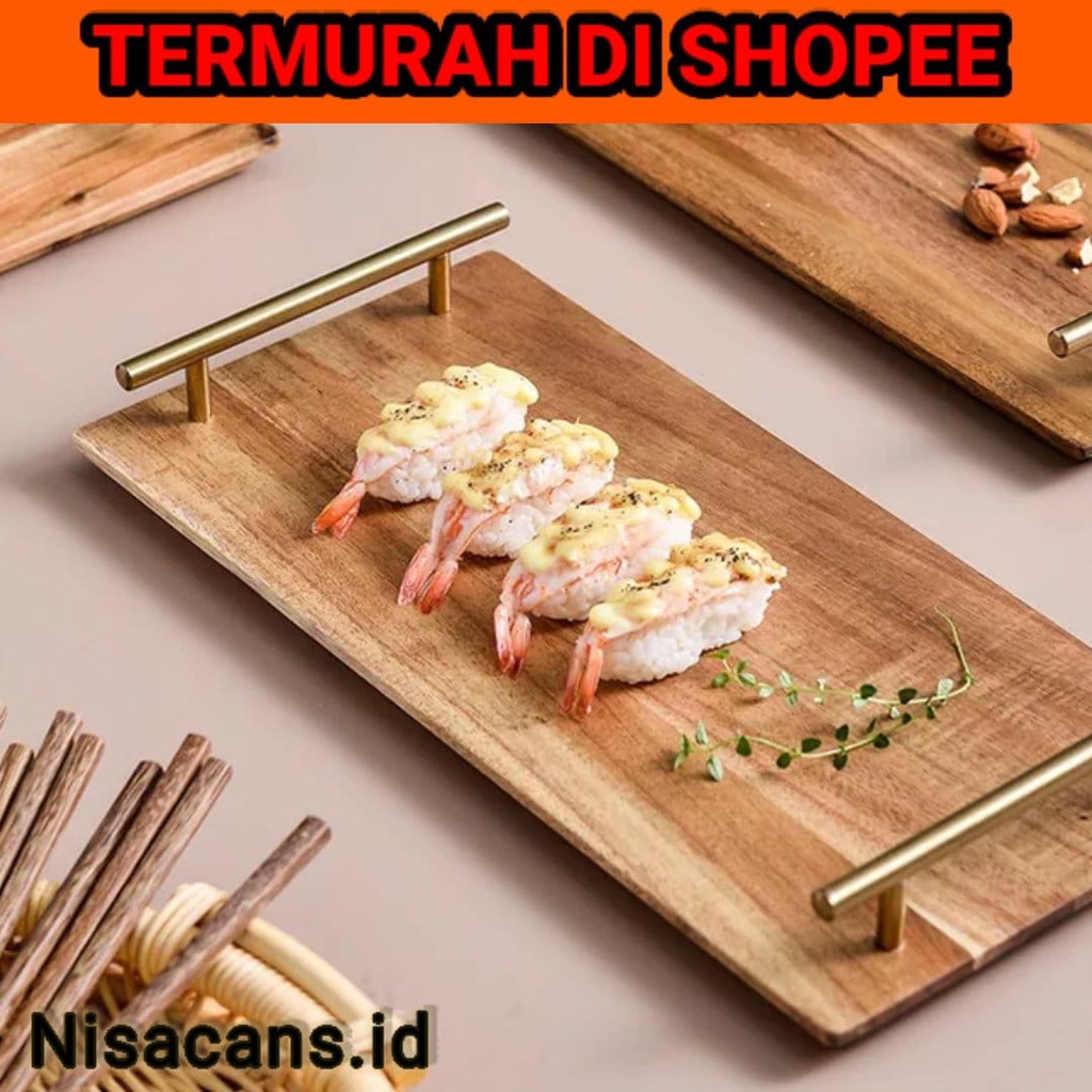 Nisacans.id - Nampan kayu jati premium teak wood /wooden tray nampan kayu | nampan kayu jati /nampan