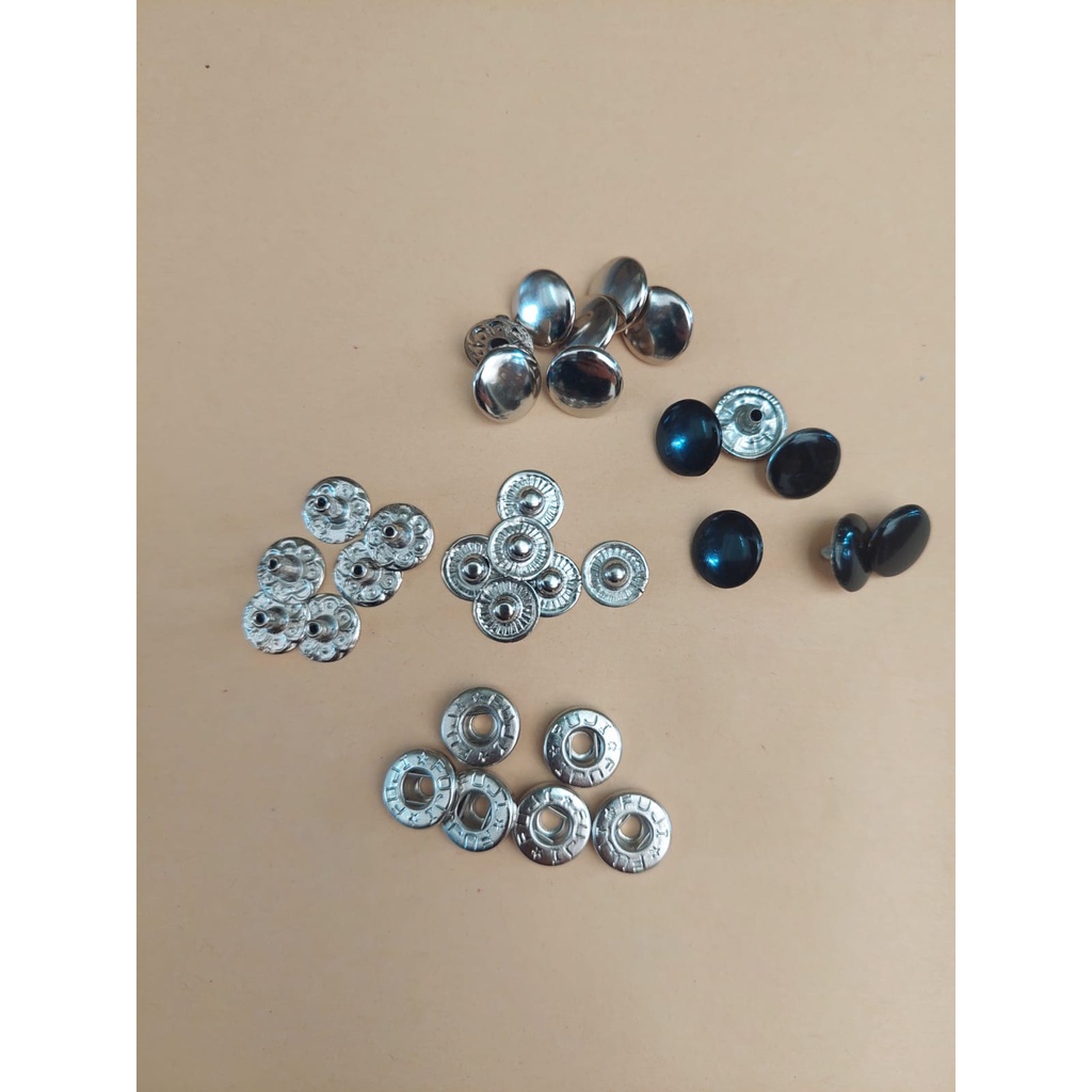 100 PCS KANCING JEPRET 12 MM / KANCING CETET/KANCING DOMPET/KANCING TAS