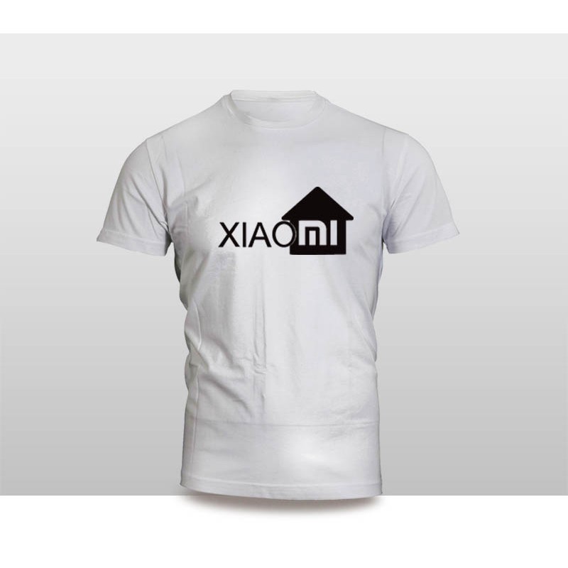 KAOS PRIA / KAOS GADGET HANDPHONE merk XIAOMI logo rumah murah