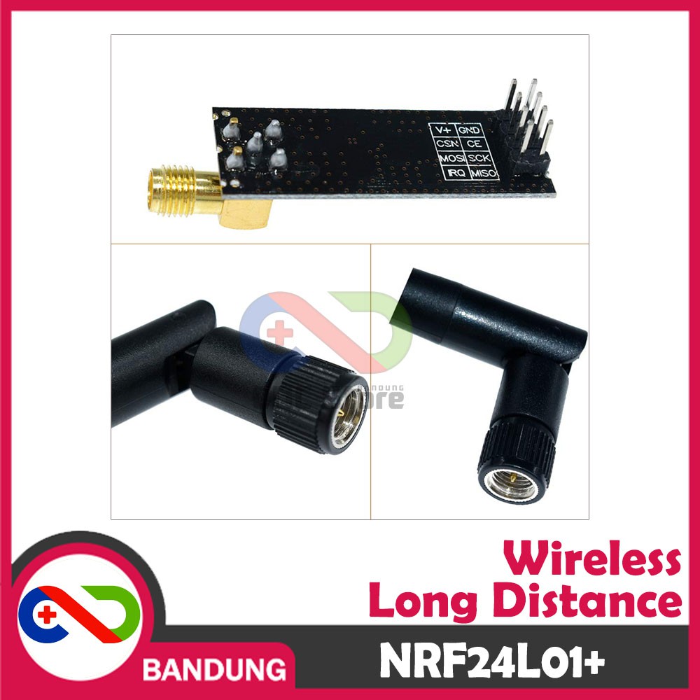 NRF24L01 PA LNA 2.4GHZ SMA ANTENNA WIRELESS TRANSCEIVER LONG 1KM