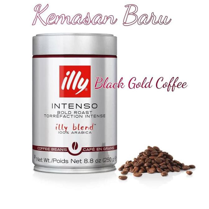 Coffee Illy Dark Roast Bean Espresso 250 gram Biji Kopi 