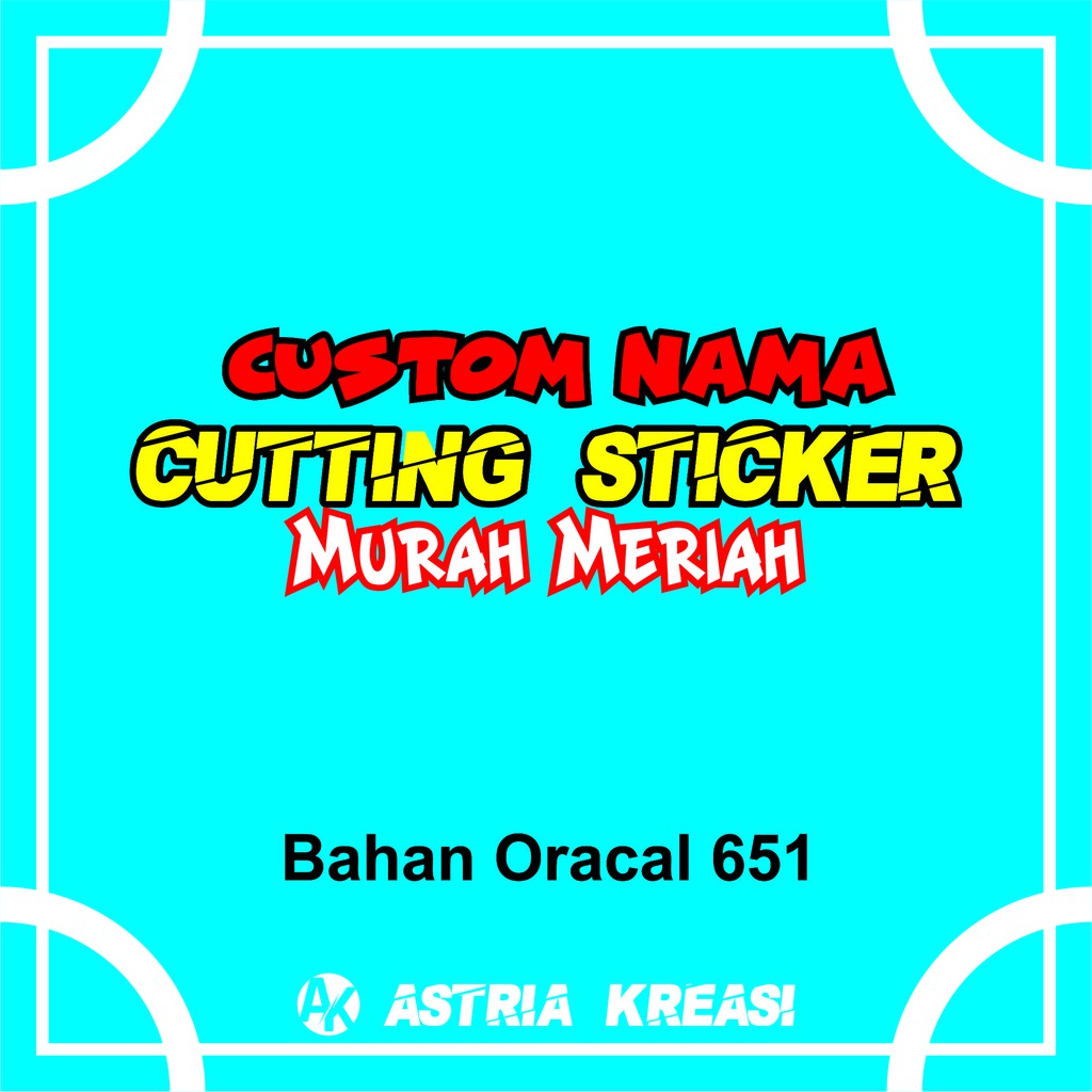 

(Promo) Custom Cutting Sticker Nama murah
