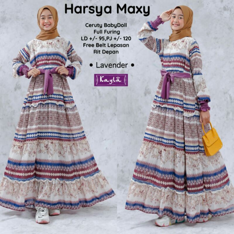 Harsya Maxy by Kayla / Gamis Terbaru Maxi Dress Remaja Gamis Anak Perempuan Gamis Remaja Terbaru