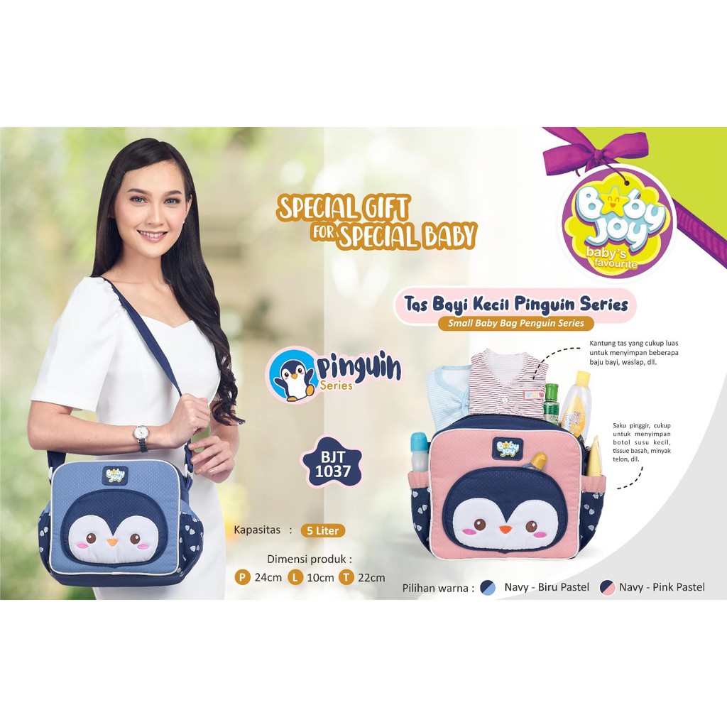 NEW SALE!!!! TAS KECIL PERLENGKAPAN BAYI BABY JOY PINGUIN SERIES - BJT 1037