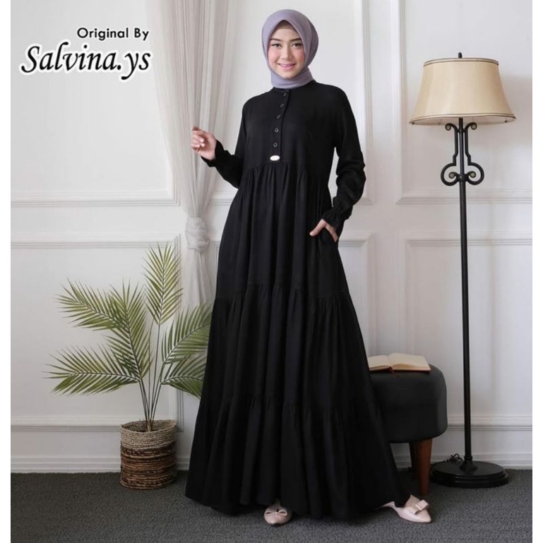 Jual GAMIS SALVINA YS ORI 100% GAMIS SALVINA YS POLOS | Shopee Indonesia