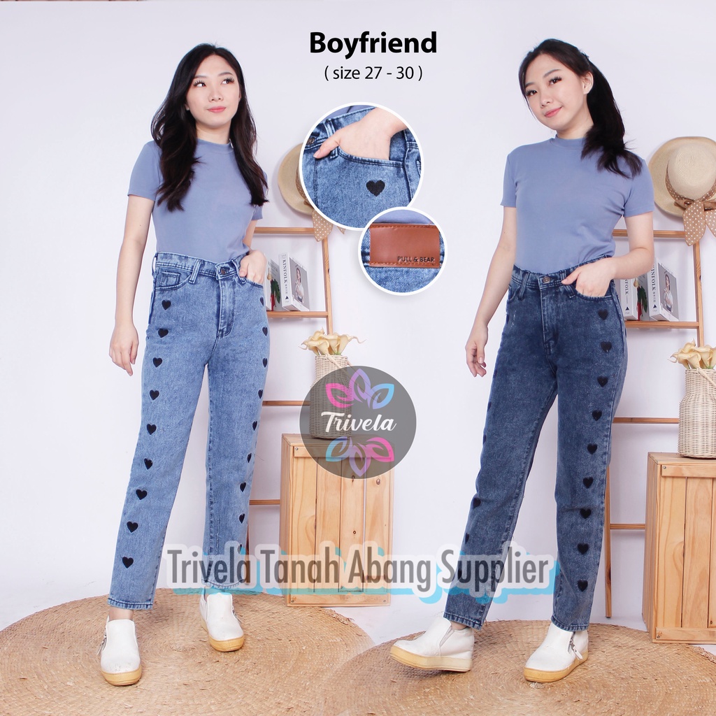 TRIVELA - Boyfriend Love Sablon Warna / Love Boyfie 27-34