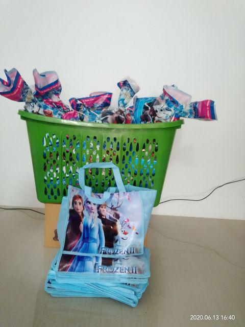 Tas Ultah Anak Tenteng Vinil Untuk Kotak Bento Besar