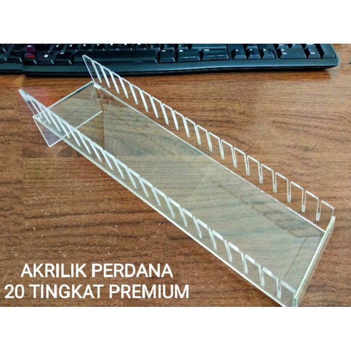 

ACRYLIC TEMPAT VOUCHER 20 TINGKAT/ AKRILIK KARTU PERDANA BENING