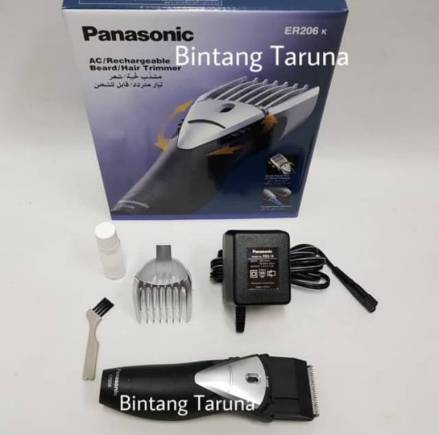 Alat Cukur Rambut Panasonic ER206 K Rechargeable Beard/Hair Trimmer