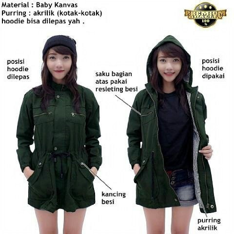 JAKET WANITA PARKA AKLIRIK CEWE | JAKETWANITA MURAH BABY CANVAS HOODIE BISA DILEPAS PREMIUM QUALITY