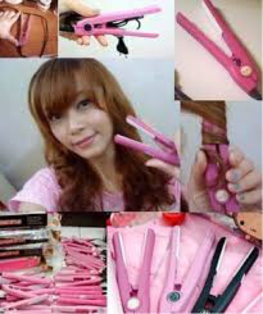 ✿ELYSABETHME✿ Catok mini haidi 2in1 lurus dan curly keriting ceramic awet panas pelurus pengriting rambut