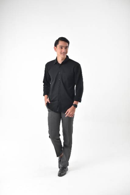 Celana formal/celana kantor/celana kerja/celana bahan slimfit Dark Grey(Abu Tua)