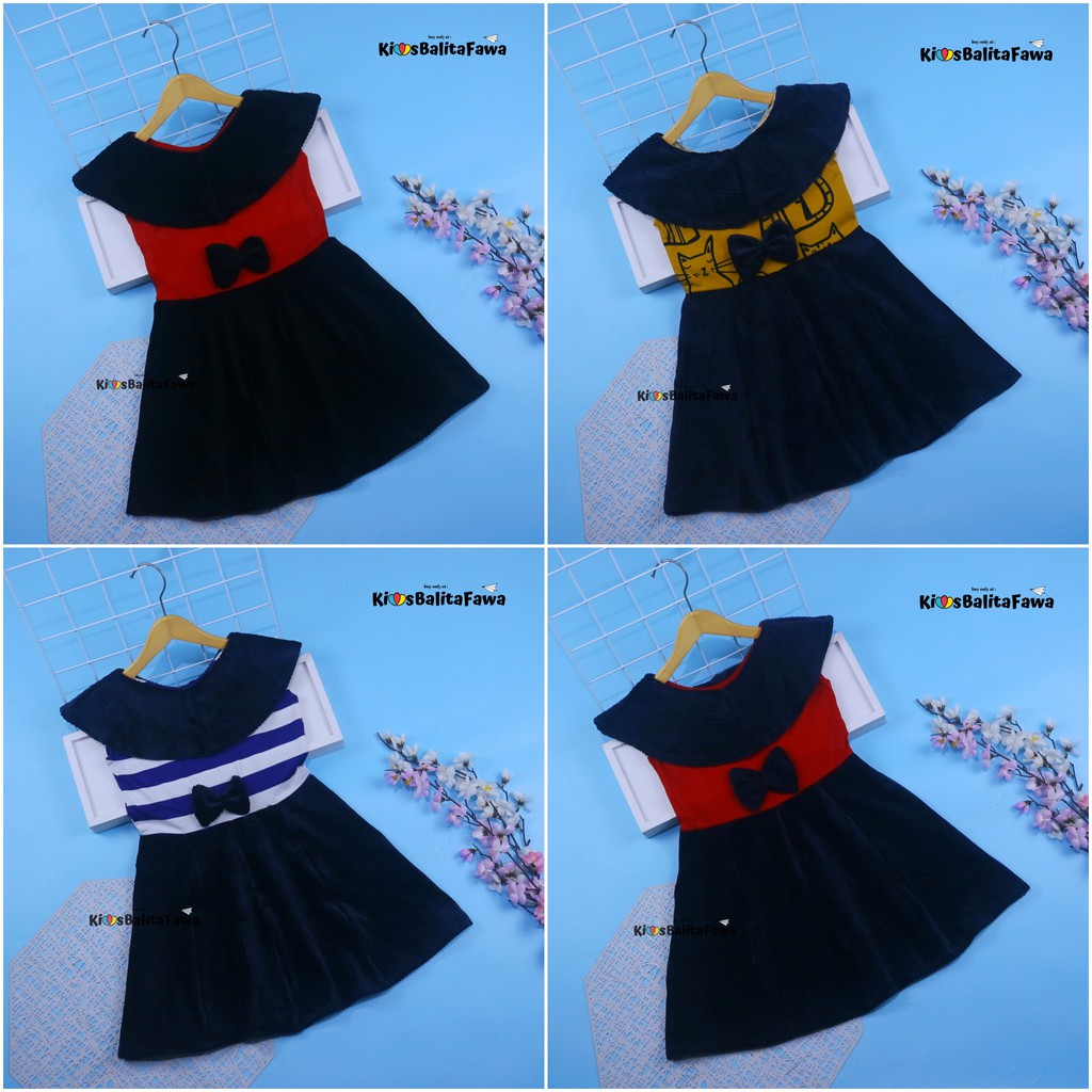 Dress Najwa uk 4-5 Tahun / Dres Baju Anak Perempuan Gaun Pesta Yukensi Grosir Import Balita Cewek