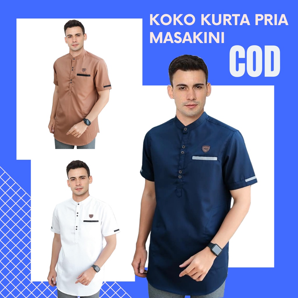 baju muslim koko pria dewasa bapak2 lengan pendek murah lebaran pakaian couple kopel import impor