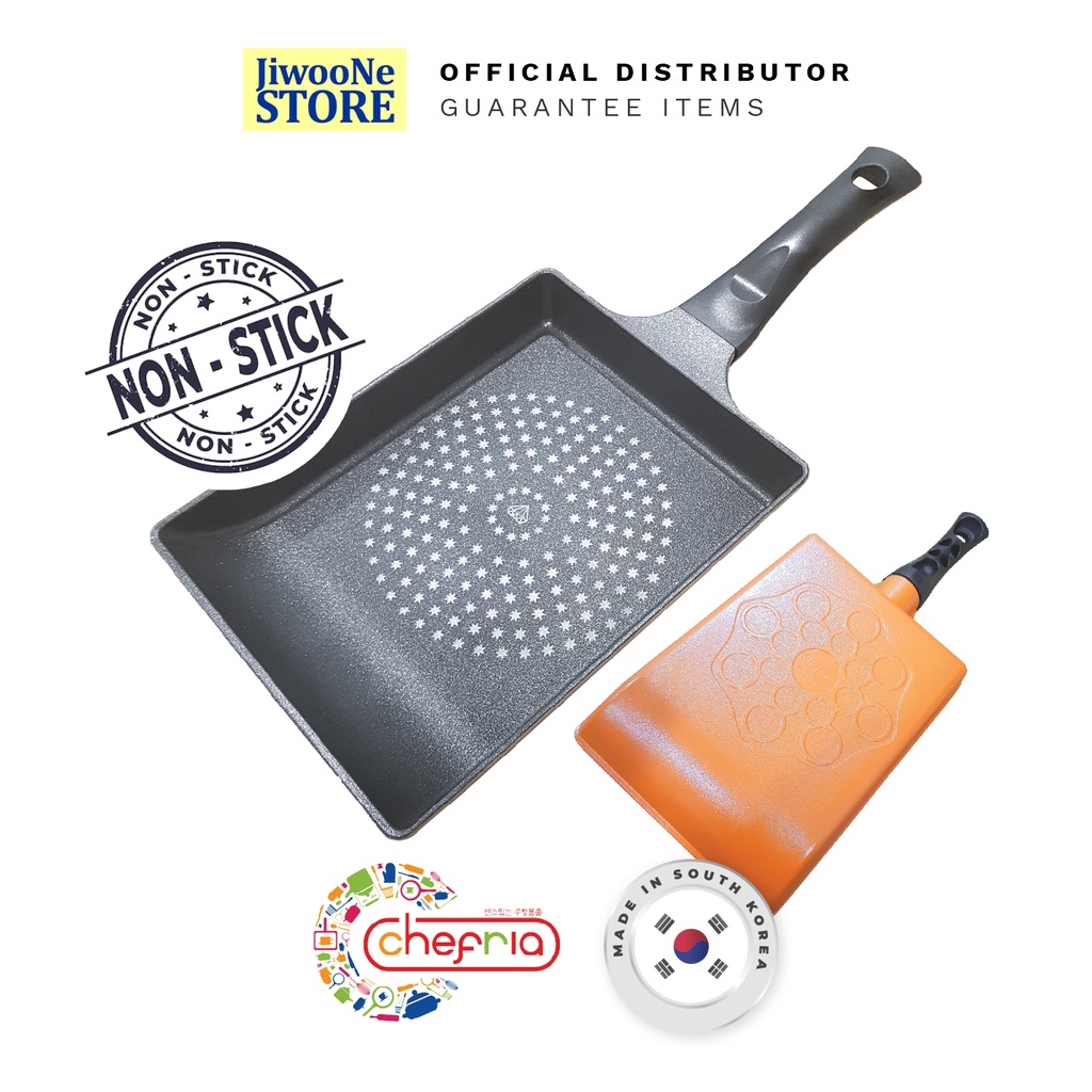 [Anti Lengket] CHEFRIA Egg roll Frying Pan 24cm Panci Wajan Kotak Korea