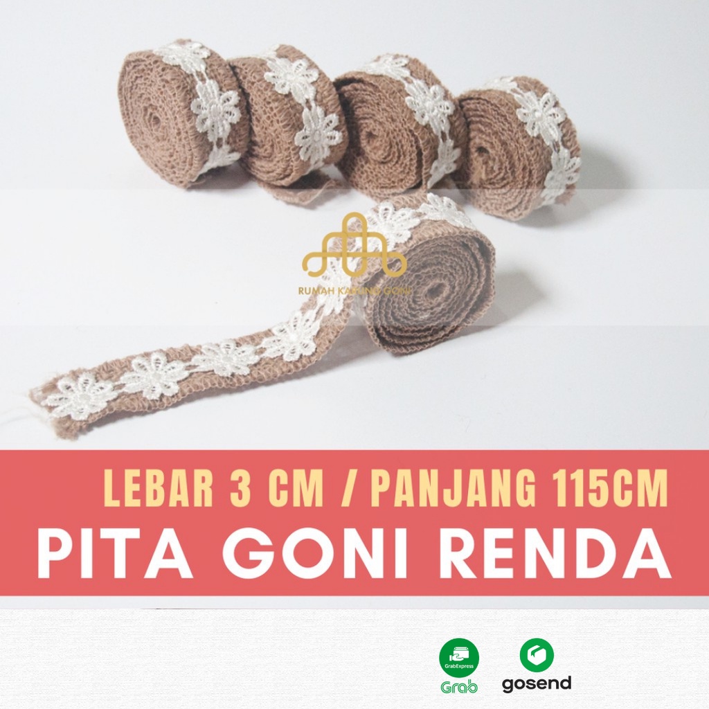 Pita Goni Renda/ Pita Goni Rustic/ Hiasan Mahar Rustic