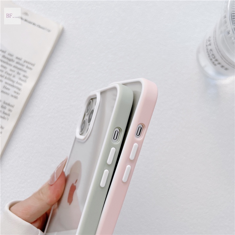 Transparent Hard Mobile Phone Iphone 11 Case 13promax 11promax 12 12promax 12pro 13pro Lens Protection Shockproof Macaron Color Frame