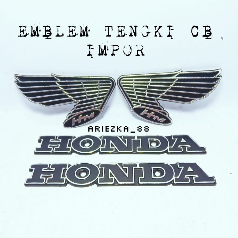 Jual Emblem Sayap Honda Cb Plat Tebal Import Emblem Tangki Tanki