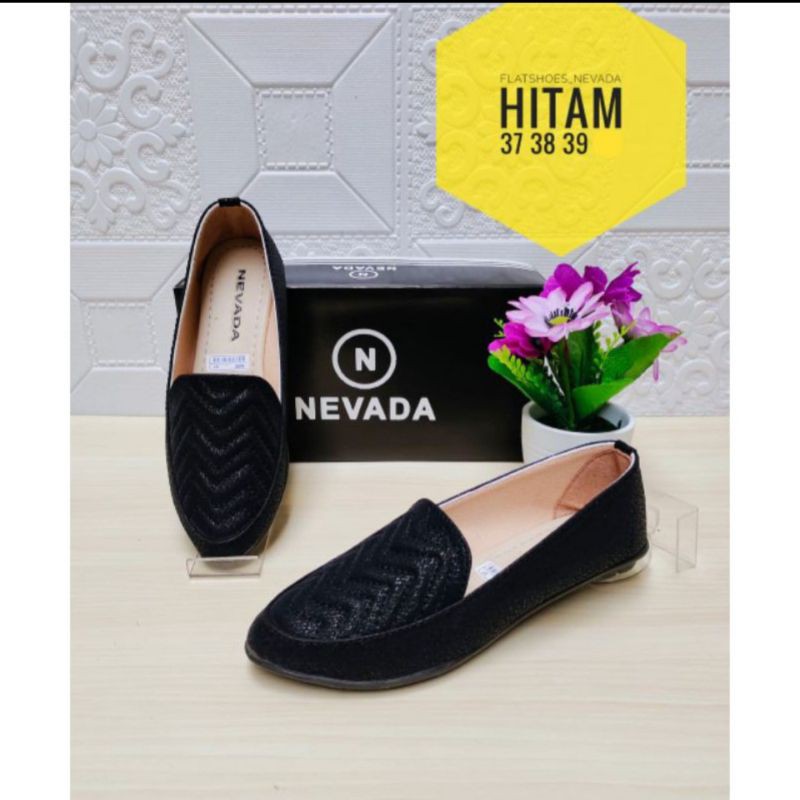 Sepatu Flat NEVADA 02 | Sepatu kerja wanita flatshoes cewek casual Branded (F02)