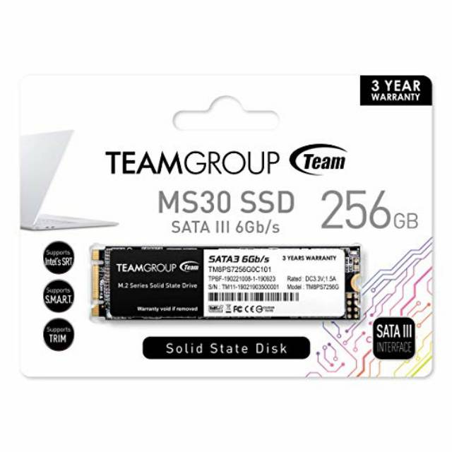 Team Group MS30 SSD 256GB M.2 2280 SATA III 6Gb/s