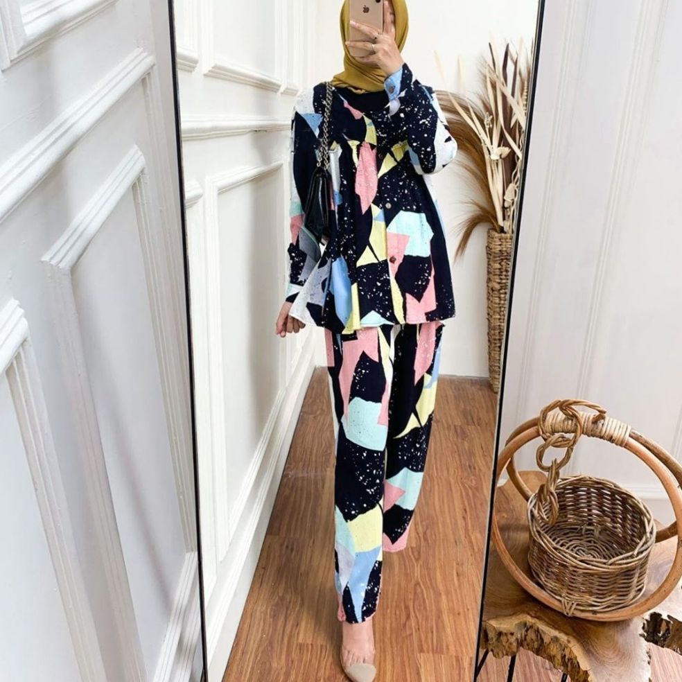 NS Teresa One Set | Setelan Baju dan Celana Wanita Terbaru 2020