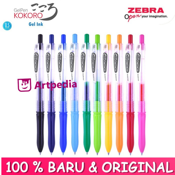 

TERBARU Pulpen Gel Kokoro Zebra Colours - 0.5 mm / Zebra Kokoro Gel Ink Pen - Green
