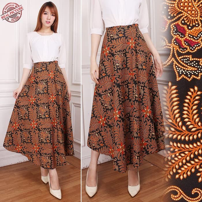 Rok Lilit Maxi Payung Najwa Rok Panjang Batik Wanita